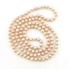 Vintage cream cultured pearl necklace with 5.5mm hand-knotted pearls in a 29-inch endless strand