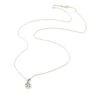 Vintage 14k white gold necklace with a .10-carat diamond in a round illusion setting on a delicate rope chain
