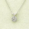 Vintage 14k white gold necklace with a .10-carat diamond in a round illusion setting on a delicate rope chain