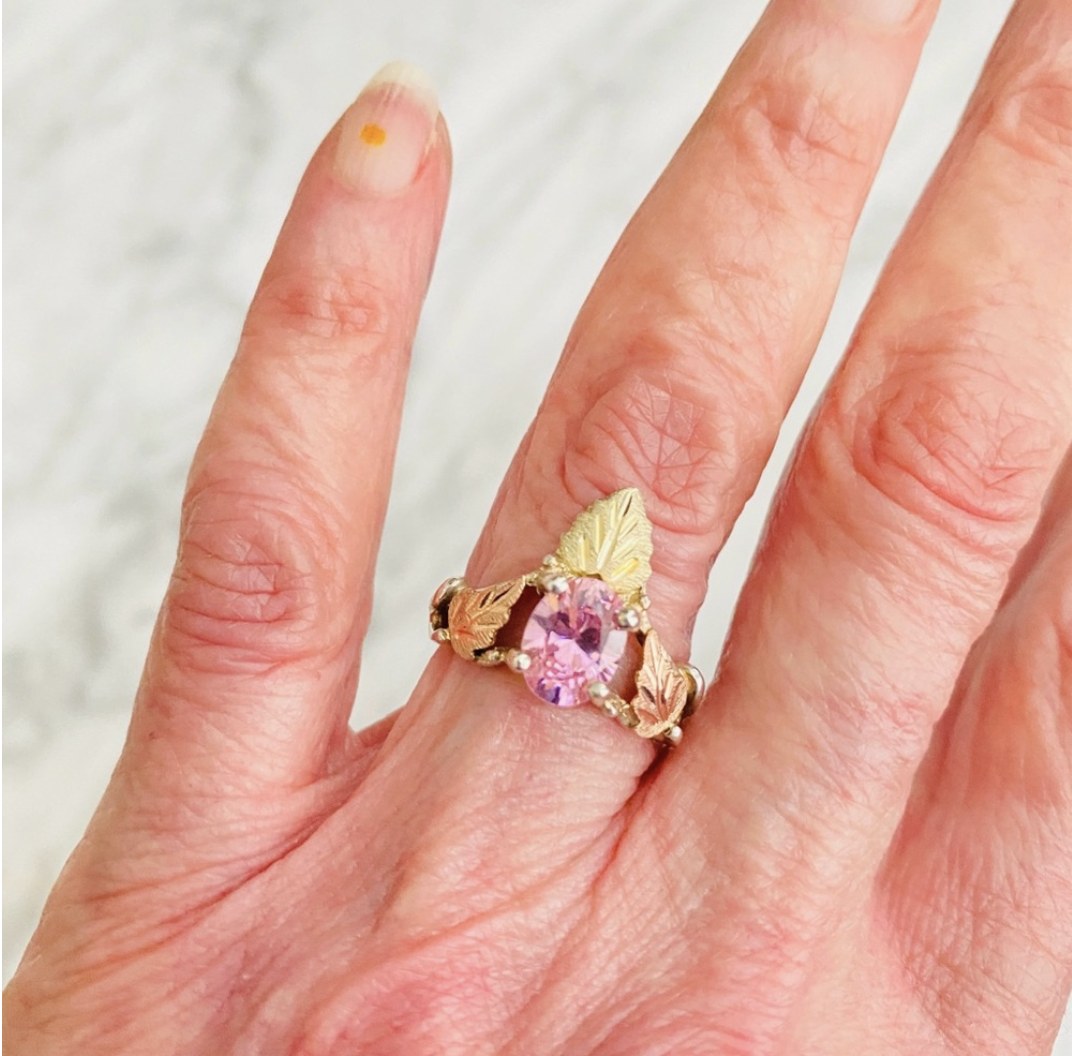 Black hills pink cz ring