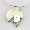Reverse of FP 925 sterling silver studio pendant showing artist’s construction and hallmark