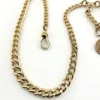 Antique R. F. Simmons gold-filled graduated Albert watch chain with T-bar, dog clip and George B. Soley Philadelphia Mint token