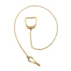 Vintage Swank 1/20 12K gold-filled belt-clip key holder with long rope chain, fob ring and hinged key clip
