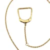 Vintage Swank 1/20 12K gold-filled belt-clip key holder with long rope chain, fob ring and hinged key clip