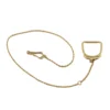 Vintage Swank 1/20 12K gold-filled belt-clip key holder with long rope chain, fob ring and hinged key clip