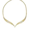 Vintage Italian tricolor gold vermeil Riccio necklace bracelet and drop earrings set in 925 sterling silver
