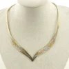 Vintage Italian tricolor gold vermeil Riccio necklace bracelet and drop earrings set in 925 sterling silver