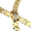Attributed 1948 Alfred Philippe Trifari honeycomb cravat necklace with moonstone glass clasp
