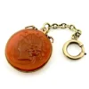 Vintage Ceres Demeter Pressed Glass Cameo Watch Fob Pendant