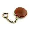 Vintage Ceres Demeter Pressed Glass Cameo Watch Fob Pendant