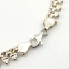 Vintage Italian sterling silver Modernist collar necklace with graduated dimensional spearhead fringe links