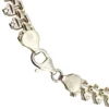Vintage Italian sterling silver Modernist collar necklace with graduated dimensional spearhead fringe links