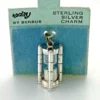 Vintage Benrus Sterling Silver Working Hourglass Charm NOS Original Card