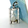 Vintage Benrus Sterling Silver Working Hourglass Charm NOS Original Card