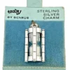 Vintage Benrus Sterling Silver Working Hourglass Charm NOS Original Card