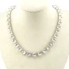 Vintage Sterling Silver Clear Crystal Rivière Necklace