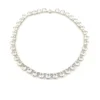 Vintage Sterling Silver Clear Crystal Rivière Necklace