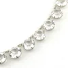 Vintage Sterling Silver Clear Crystal Rivière Necklace