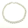 Vintage Sterling Silver Clear Crystal Rivière Necklace