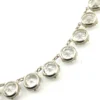 Vintage Sterling Silver Clear Crystal Rivière Necklace