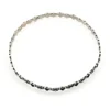 Mid-century Beau Sterling hearts-and-flowers bangle with an 8-inch circumference