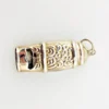 Vintage Sterling Silver Working Whistle Pendant Raised Flowers Scrolls