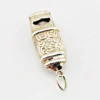 Vintage Sterling Silver Working Whistle Pendant Raised Flowers Scrolls