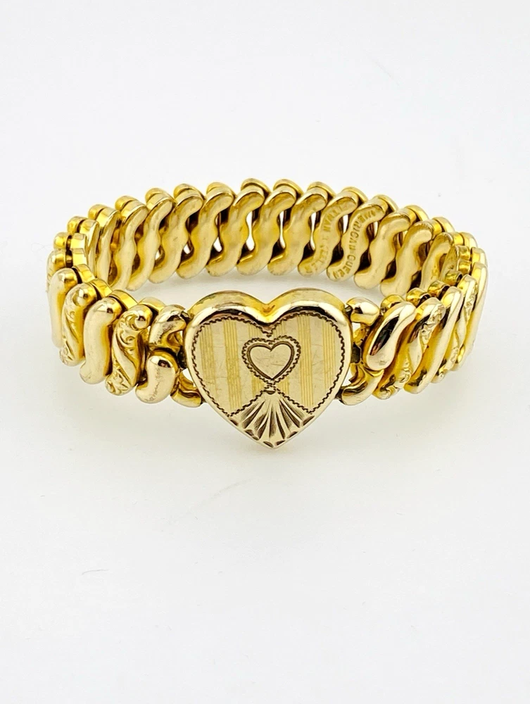 Pitman & Keeler American Queen Gold Filled Sweetheart Expansion Bracelet