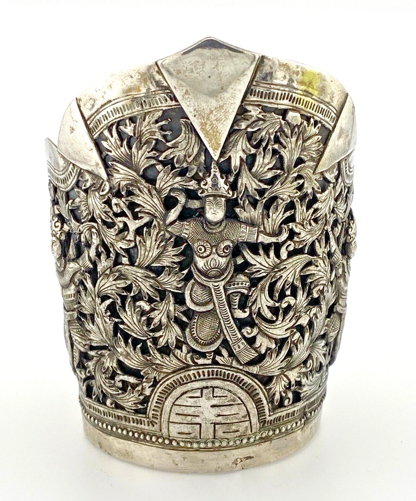 Sterling Silver Celestial Dancer Cuff with Elaborate Openwork