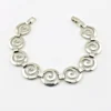 Sterling Silver Spiral Swirl Link Bracelet