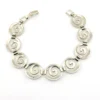 Sterling Silver Spiral Swirl Link Bracelet