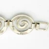 Sterling Silver Spiral Swirl Link Bracelet