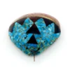 Vintage Santo Domingo Kewa Pueblo Style Shell Pendant with Turquoise, Jasper, and Pipestone mosaic inlay.