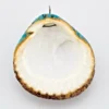 Vintage Santo Domingo Kewa Pueblo Style Shell Pendant with Turquoise, Jasper, and Pipestone mosaic inlay.