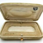 Antique Bulova Silk and Velvet Watch Box Presentation NO WATCH Mother of Pearl