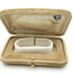 Antique Bulova Silk and Velvet Watch Box Presentation NO WATCH Mother of Pearl