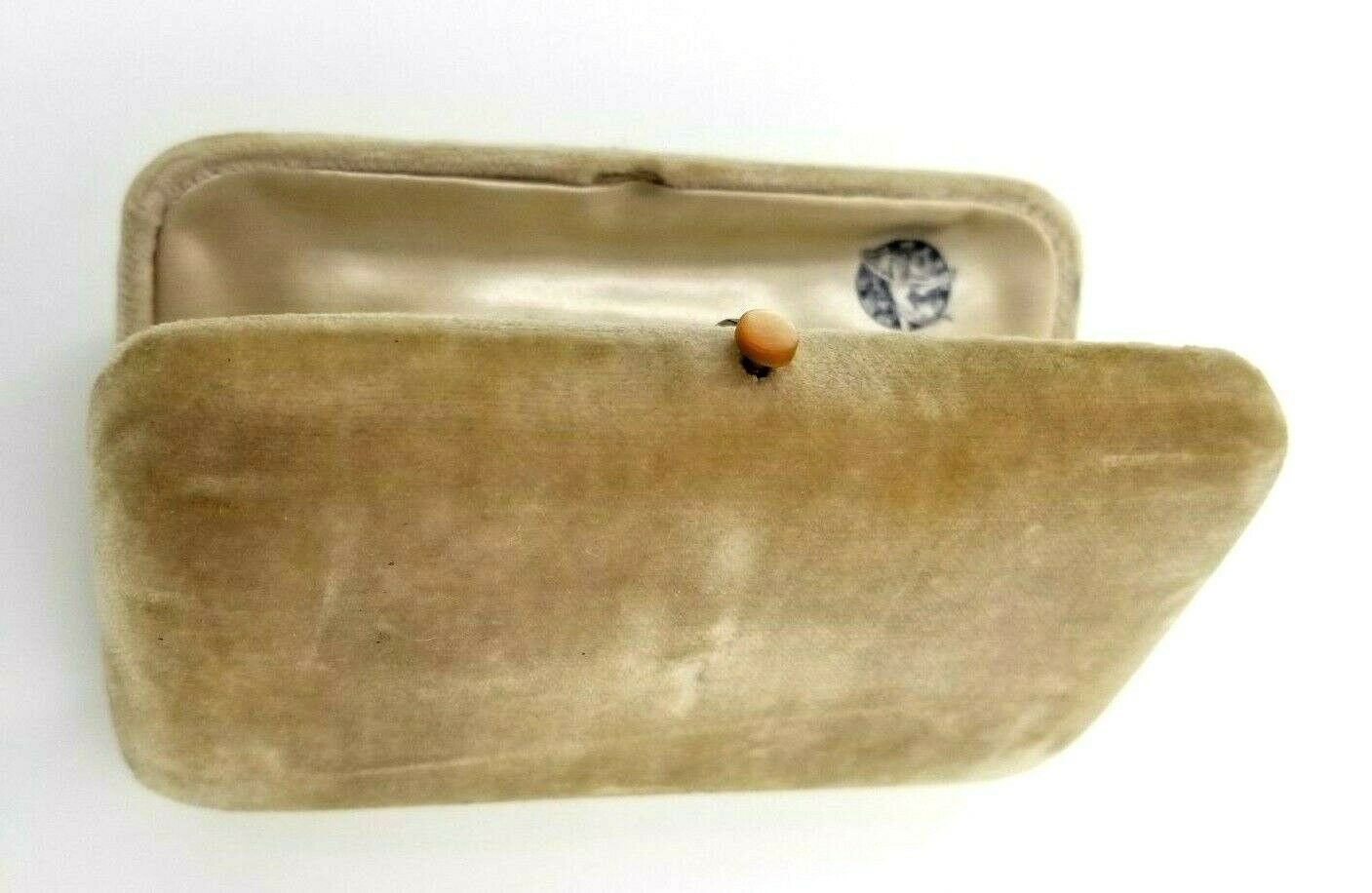 Antique Bulova Silk and Velvet Watch Box Presentation NO WATCH Mother of Pearl