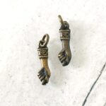 Vintage Brazilian Mano Fico Figa Hand Fist Charm Select Antiqued Gold or Silver