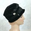 Penn Maid Art Deco Ladies Hat Black Velvet Cloche Origina TAG Rhinestone Hat Pin