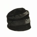 Penn Maid Art Deco Ladies Hat Black Velvet Cloche Origina TAG Rhinestone Hat Pin