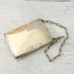 Antique Edwardian Nickel Silver Exquisitely Hand Engraved Ladies Purse Compact