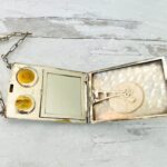 Antique Edwardian Nickel Silver Exquisitely Hand Engraved Ladies Purse Compact