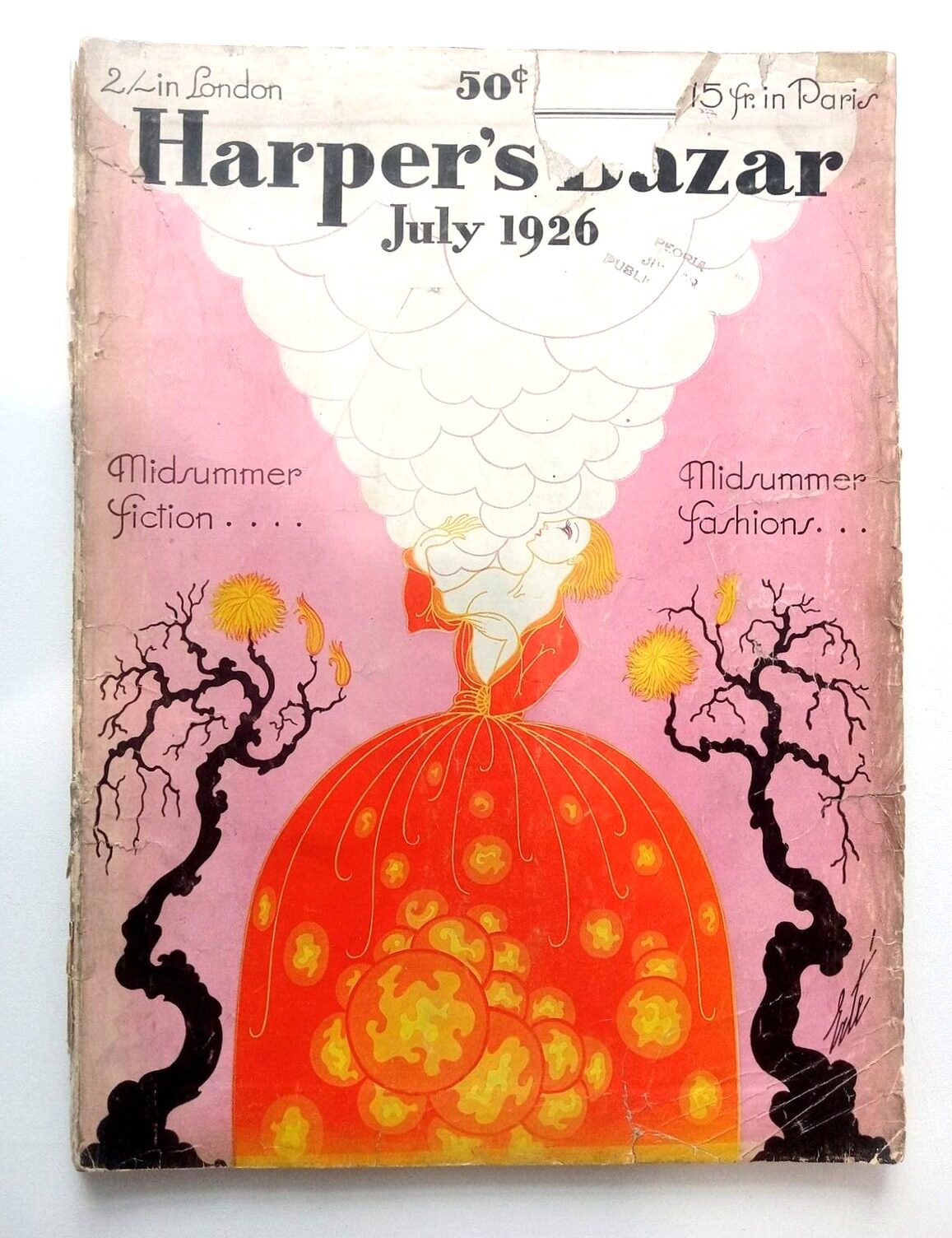 Harpers Bazar Bazaar Magazine July 1926 Erte Cover Harpers Bazar Bazaar Magazine July 1926 Erte Cover