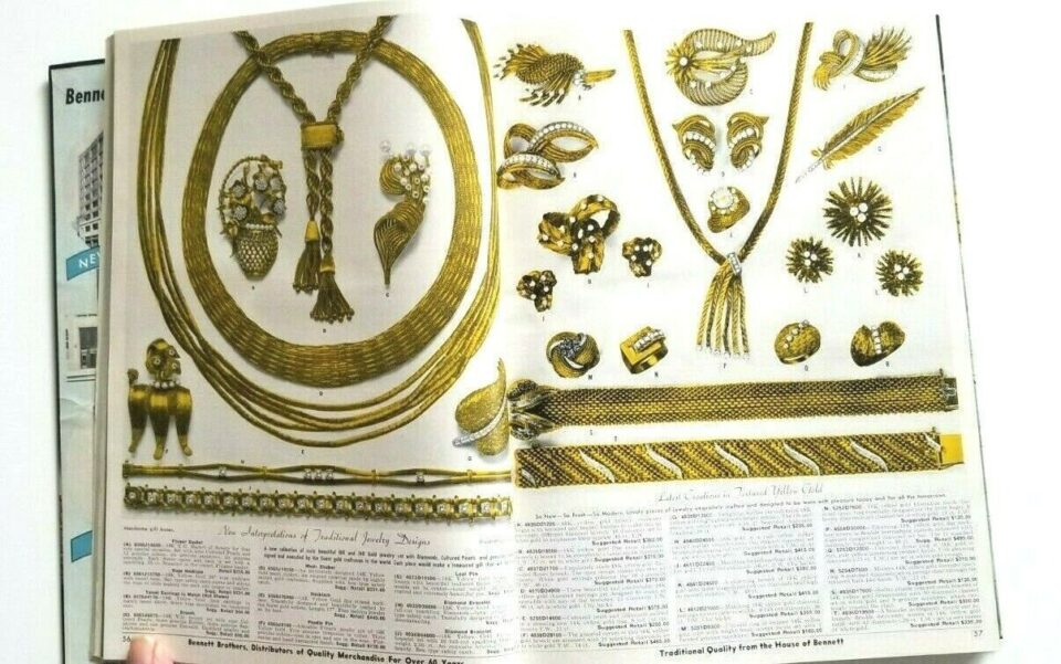 Vintage Fine Merchandise Trade Catalog - Bennett Brothers Blue Book of Luxury Merchandise Catalog 1966 Fine Jewelry Watches
