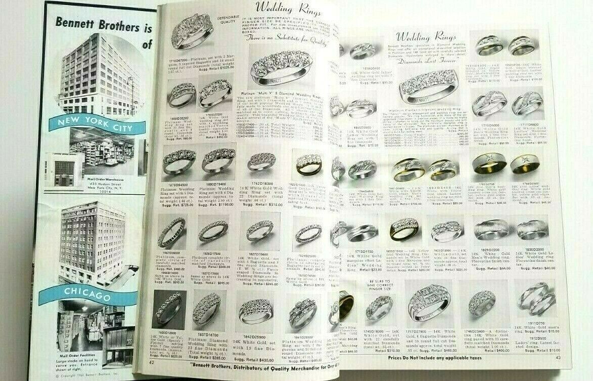 VTG Bennett Brothers Blue Book Of Quality Merchandise 1966 Fine Jewelry Watches