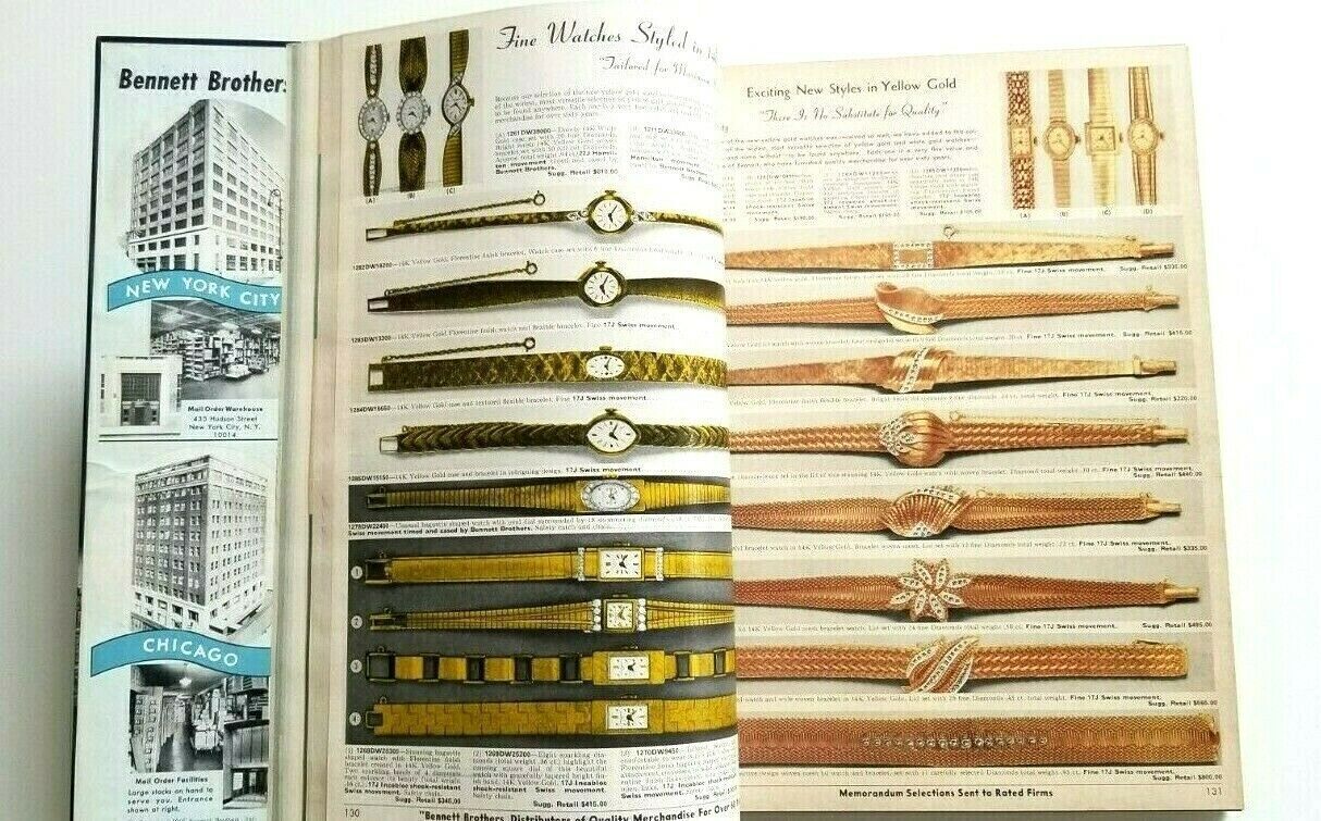 VTG Bennett Brothers Blue Book Of Quality Merchandise 1966 Fine Jewelry Watches