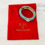 VTG KJL Kenneth Jay Lane Turquoise Bombe Starfish Clamper Bracelet