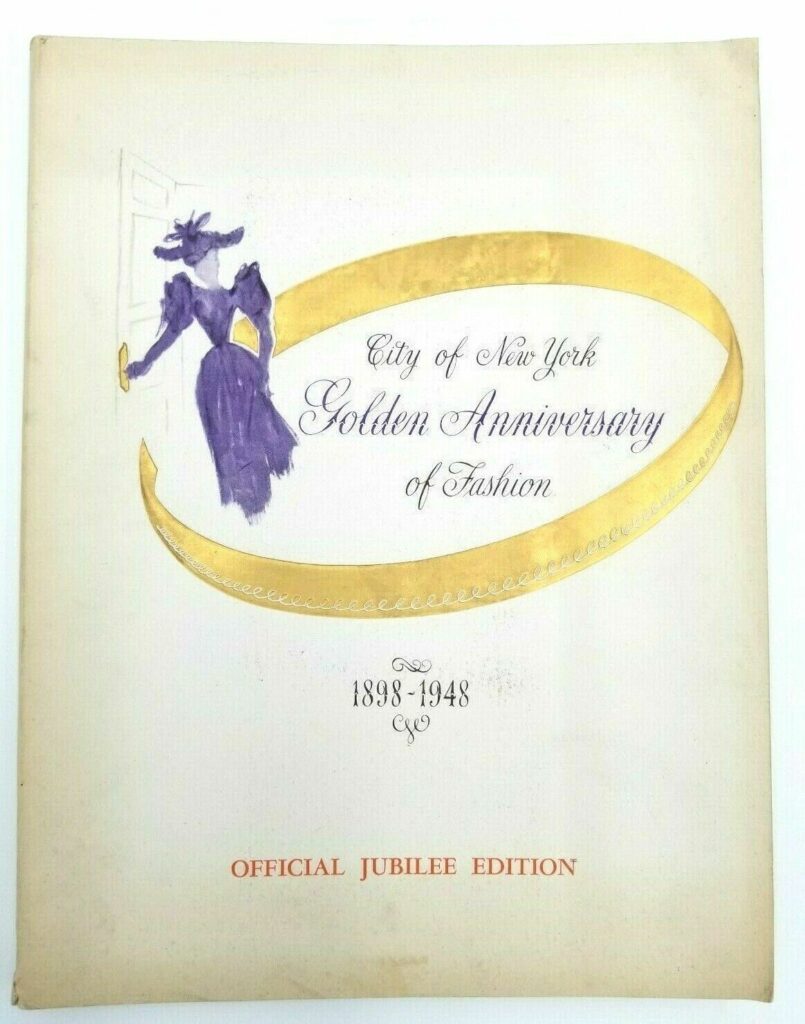 VTG Magazine Golden Anniversary of Fashion NYC 1898-1948 Jubilee Vertes Lithos