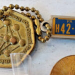 Assorted Memorabilia Lot Militaria Auto Transit Tokens Gambling Etc Estate Finds