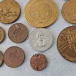 Assorted Memorabilia Lot Militaria Auto Transit Tokens Gambling Etc Estate Finds